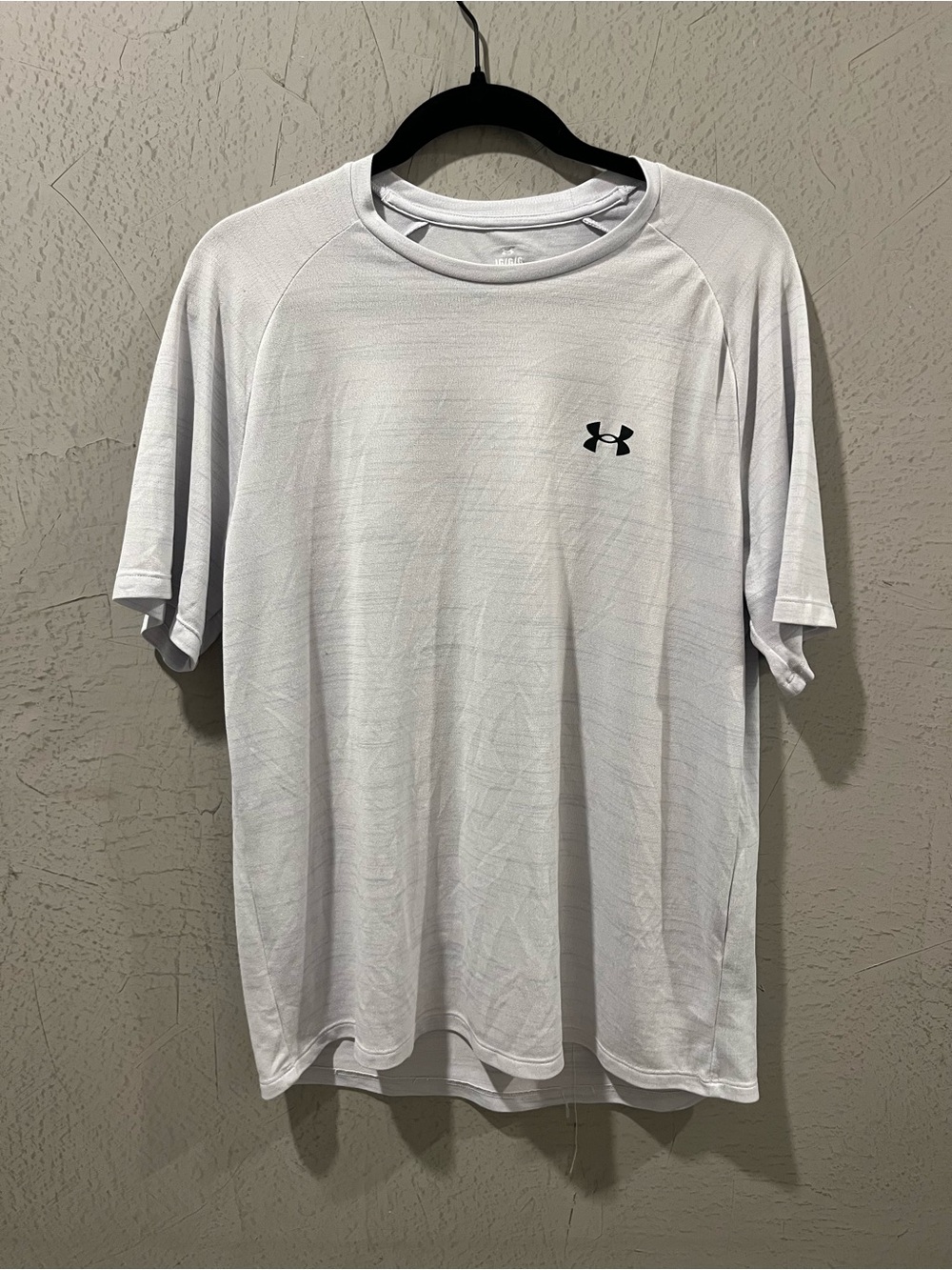 Under Armour White Short-Sleeve Performance Tee with Black Logo